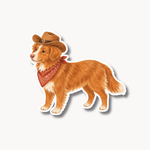 Cowboy Dog Sticker