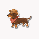 Cowboy Dog Sticker