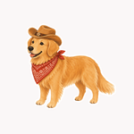 Cowboy Dog Sticker